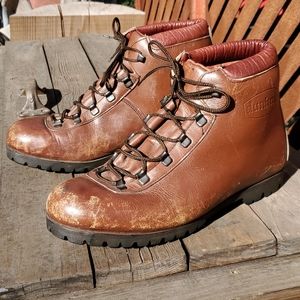 Vintage Durham Tyroleans Hiking Boots. Men's 9.5. Brown. Italy. Vibram S…